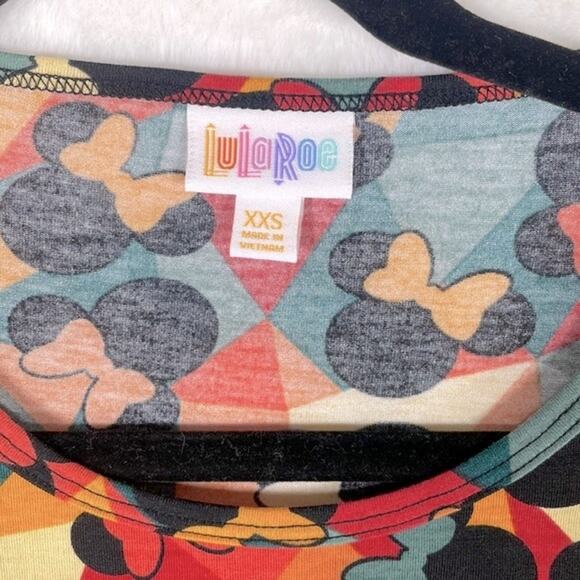 LuLaRoe Disney Mickey Mouse Irma NWT Beautiful Orange Greens/Teal Red Black XS - Picture 6 of 16